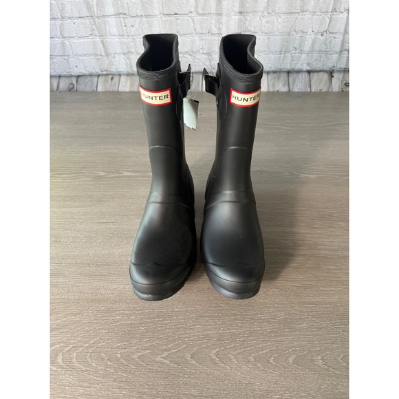 Hunter Women's Classic Black Rain Boots - Picture 1 of 9